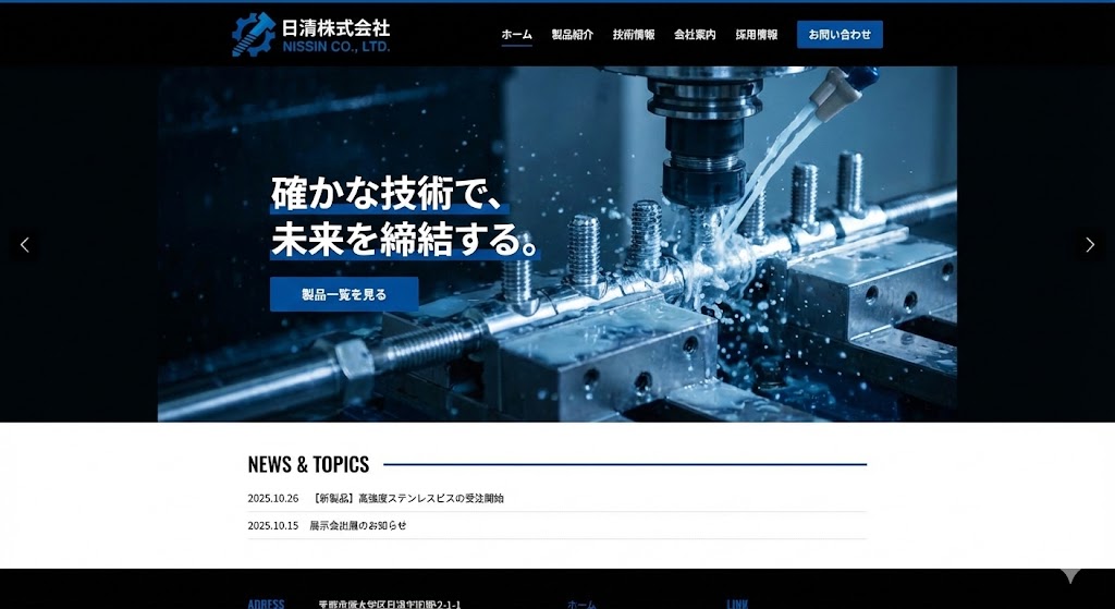 ライフディアのホームページデザインサンプル